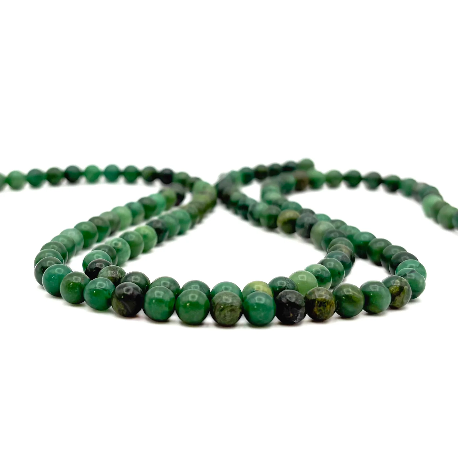 Jade African 6.5mm Smooth Rounds Bead Strand - Image 4