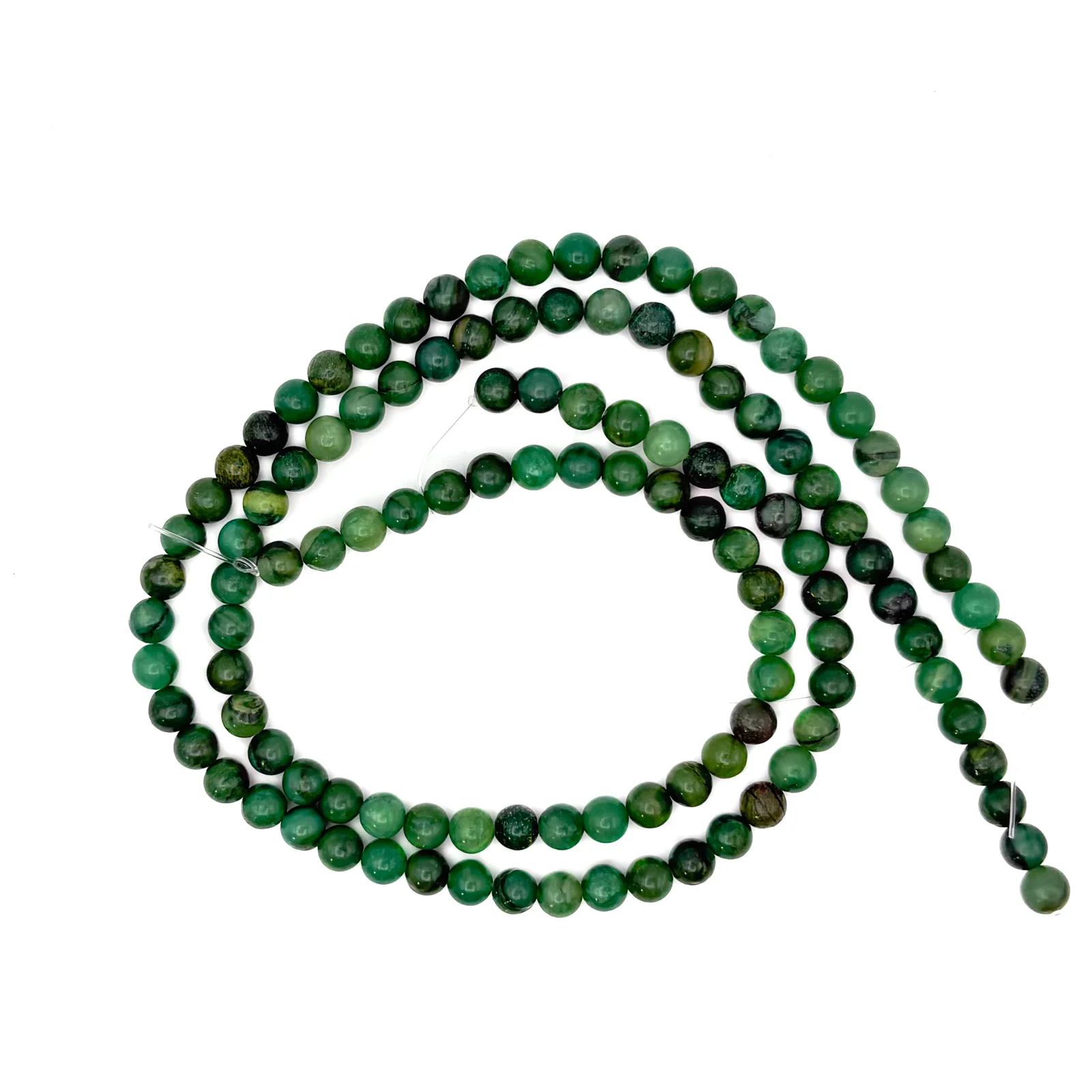 Jade African 6.5mm Smooth Rounds Bead Strand - Image 5