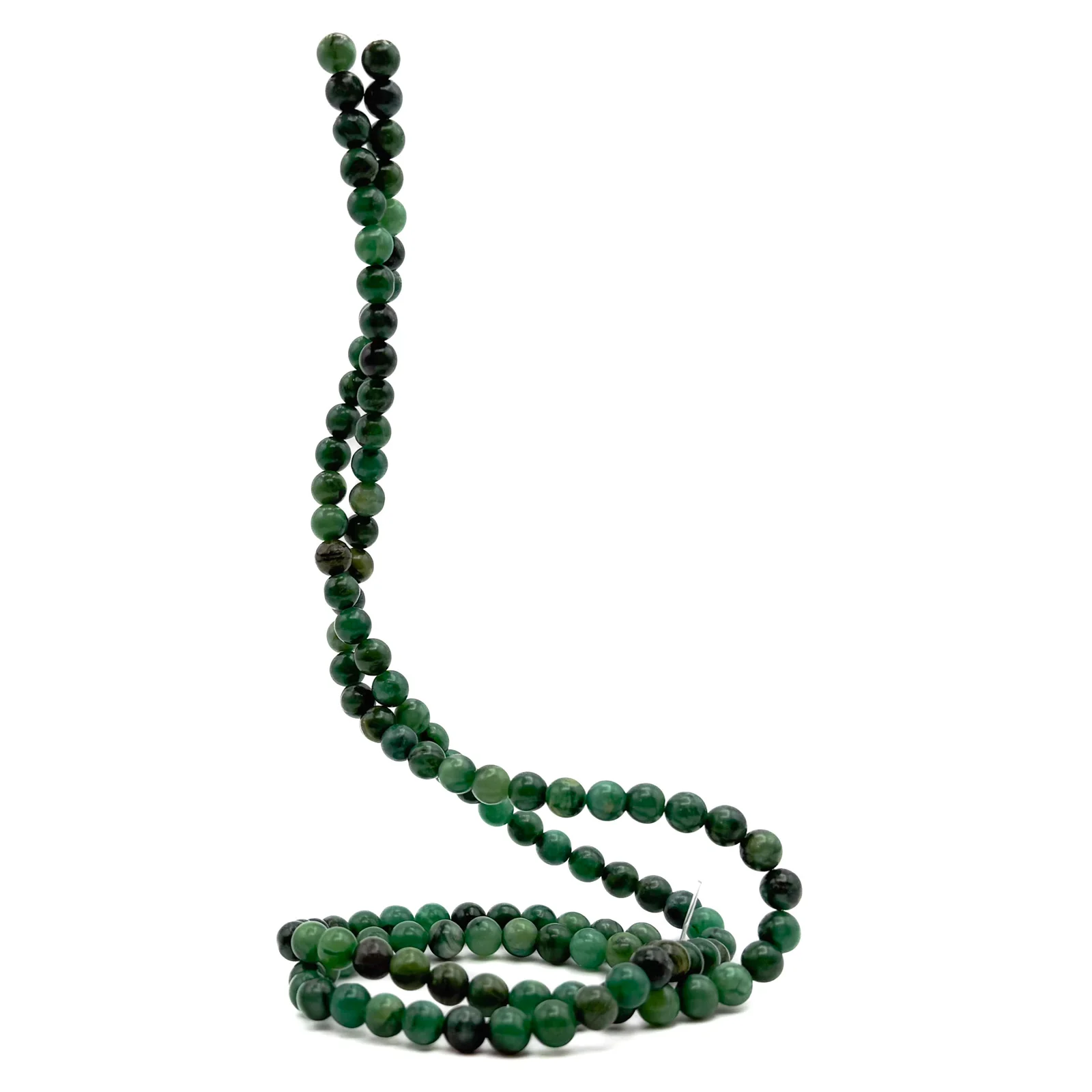 Jade African 6.5mm Smooth Rounds Bead Strand - Image 7