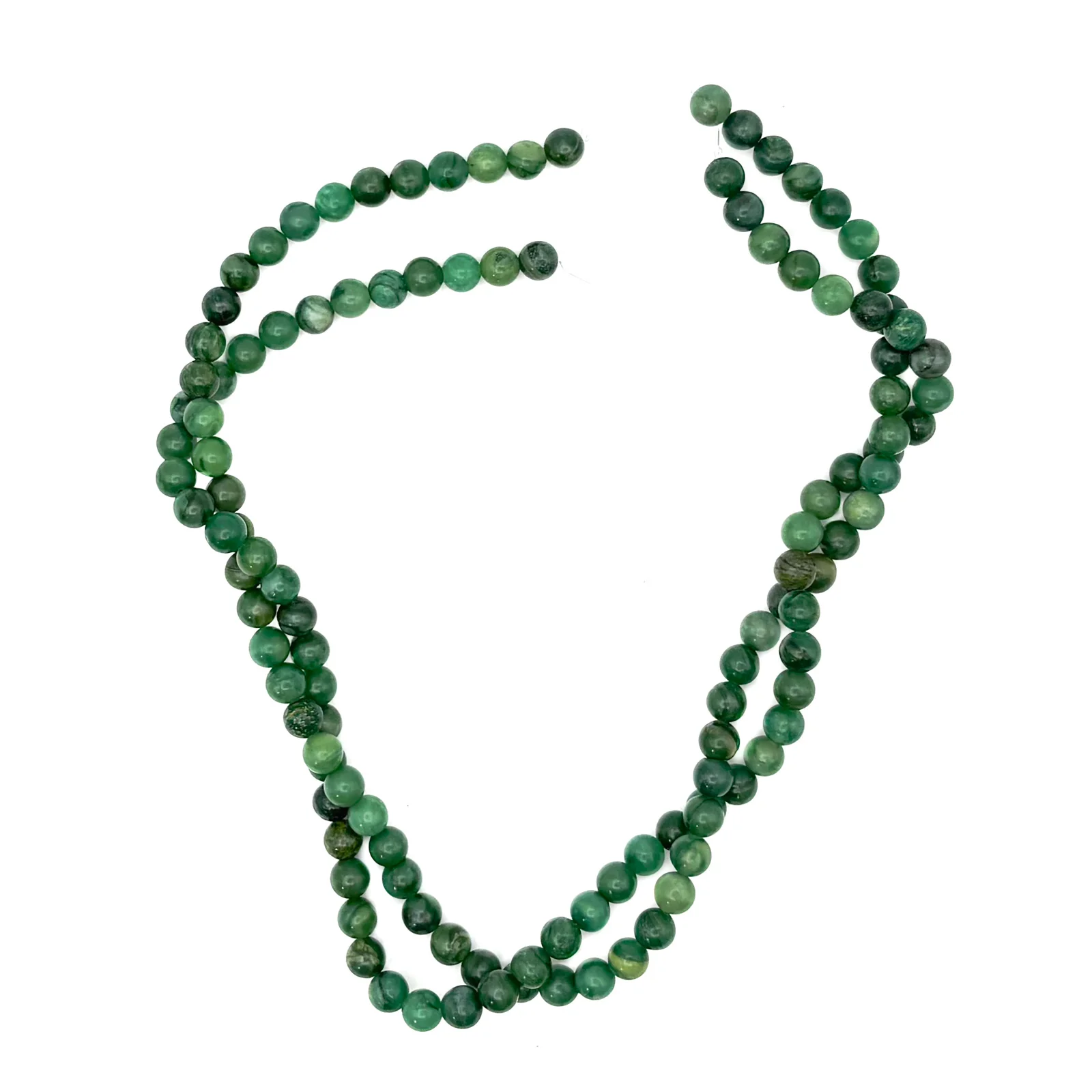 Jade African 6.5mm Smooth Rounds Bead Strand - Image 9
