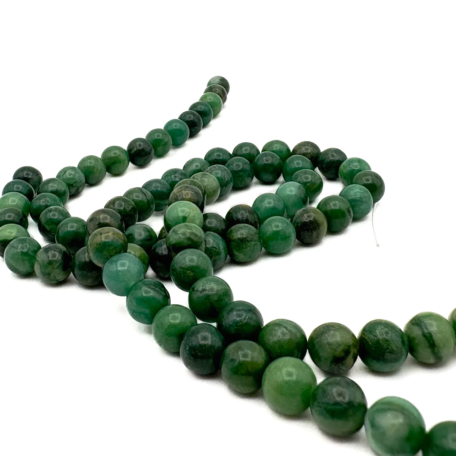 Jade African 8mm Rounds Bead Strand - Image 7