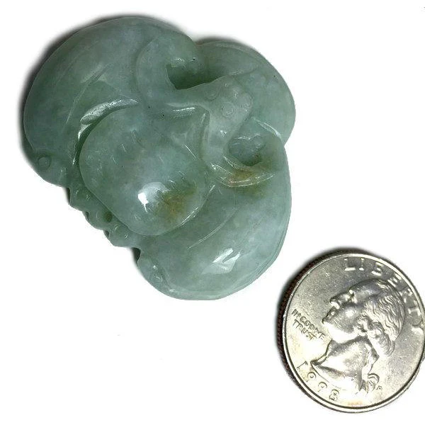 Jade Bat of Good Fortune Pendant- Medium - Image 2