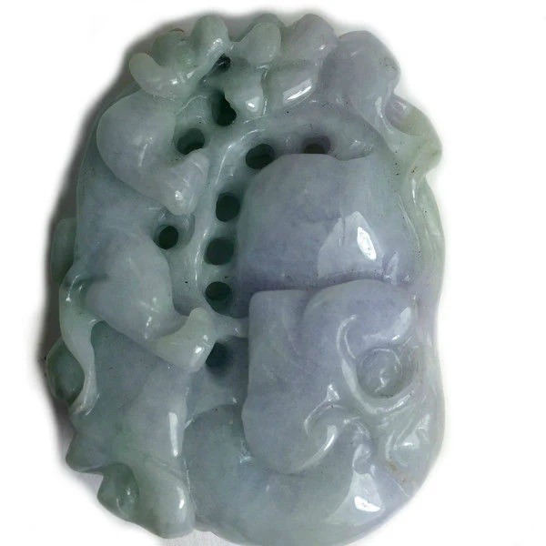 Jade Bottle Gourd Healing Pendant Fine Lavender Color 1 - Image 2