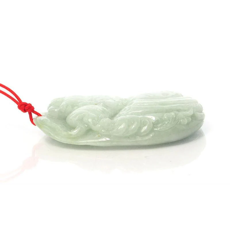 Jade Carved Zodiac Tiger Pendant- XLarge - Image 4
