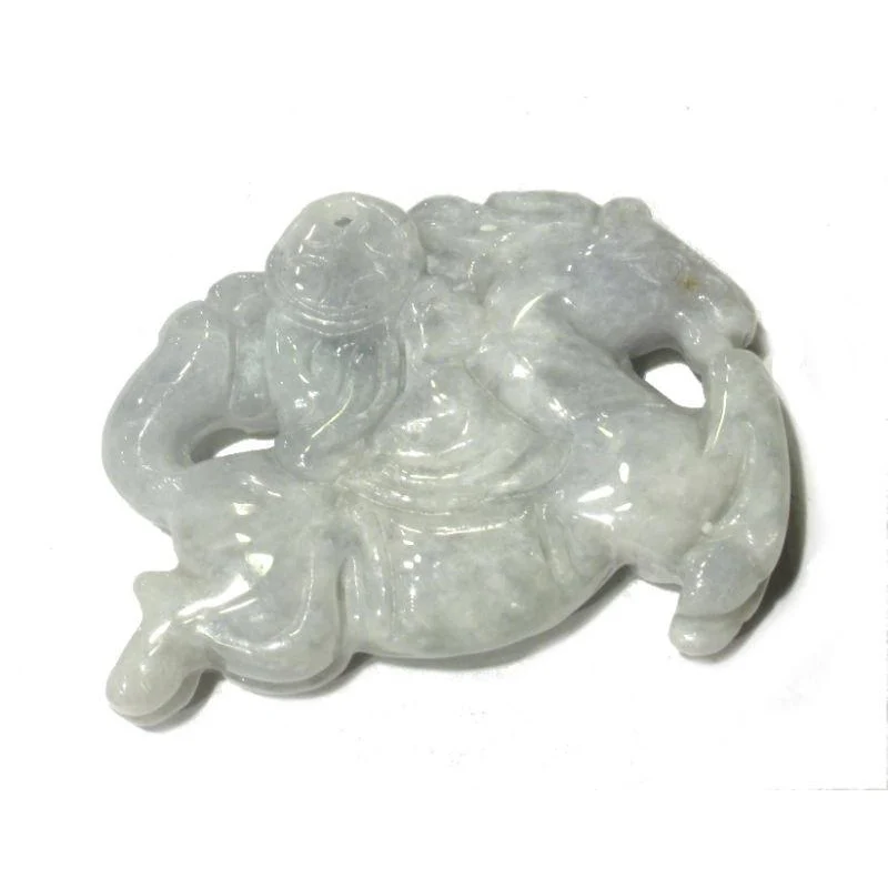Jade Clever Monkey Riding the Successful Career Horse Pendant - Image 3
