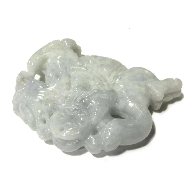 Jade Clever Monkey Riding the Successful Career Horse Pendant - Image 4