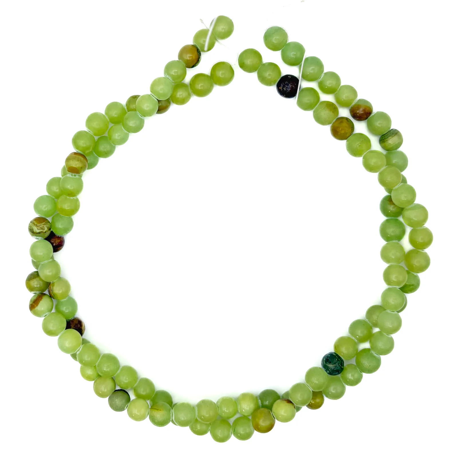 Jade Fire Green 8mm Smooth Rounds Bead Strand - Image 10