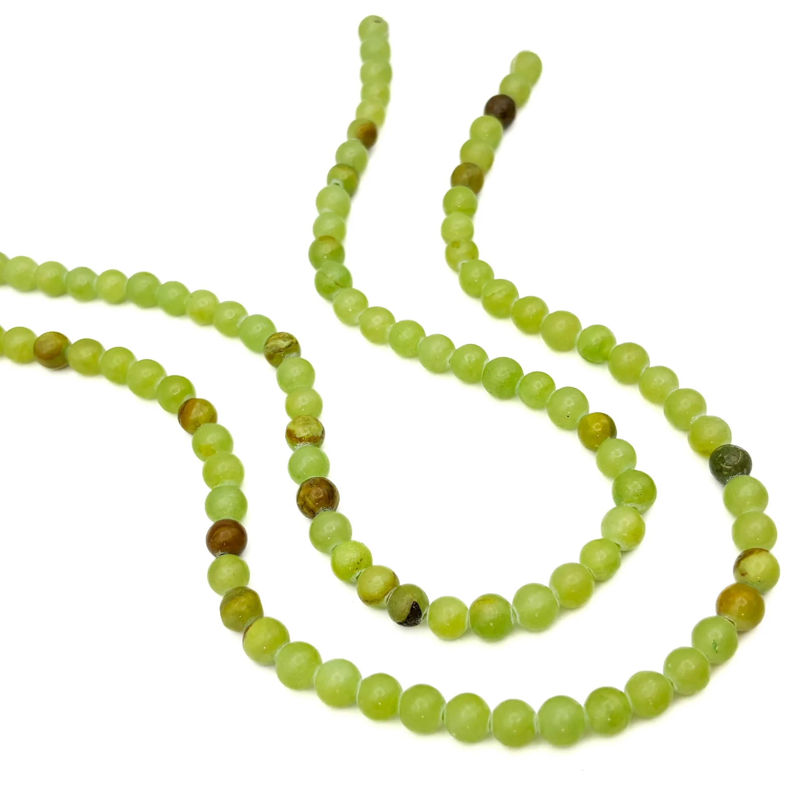 Jade Fire Green 8mm Smooth Rounds Bead Strand - Image 4