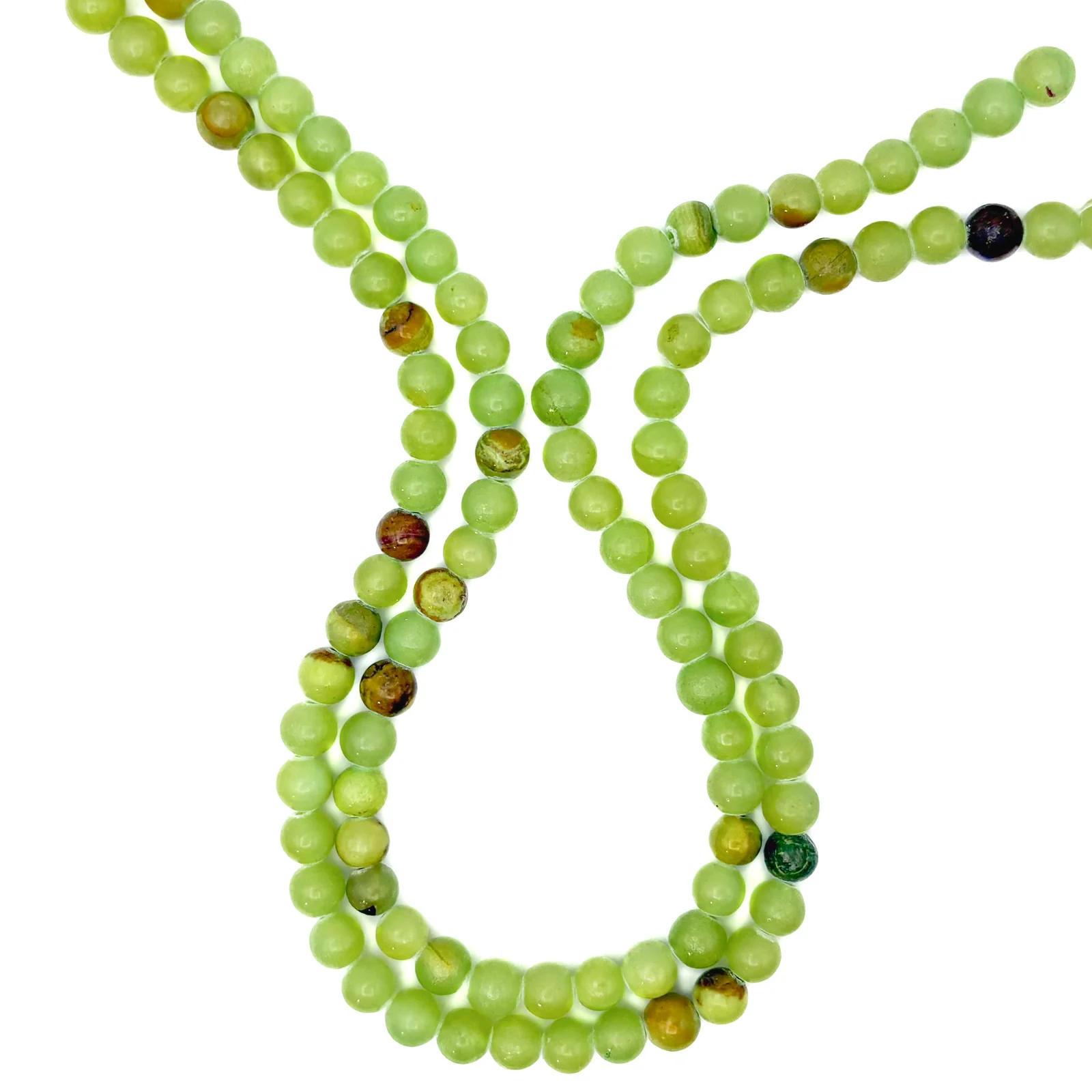 Jade Fire Green 8mm Smooth Rounds Bead Strand - Image 5