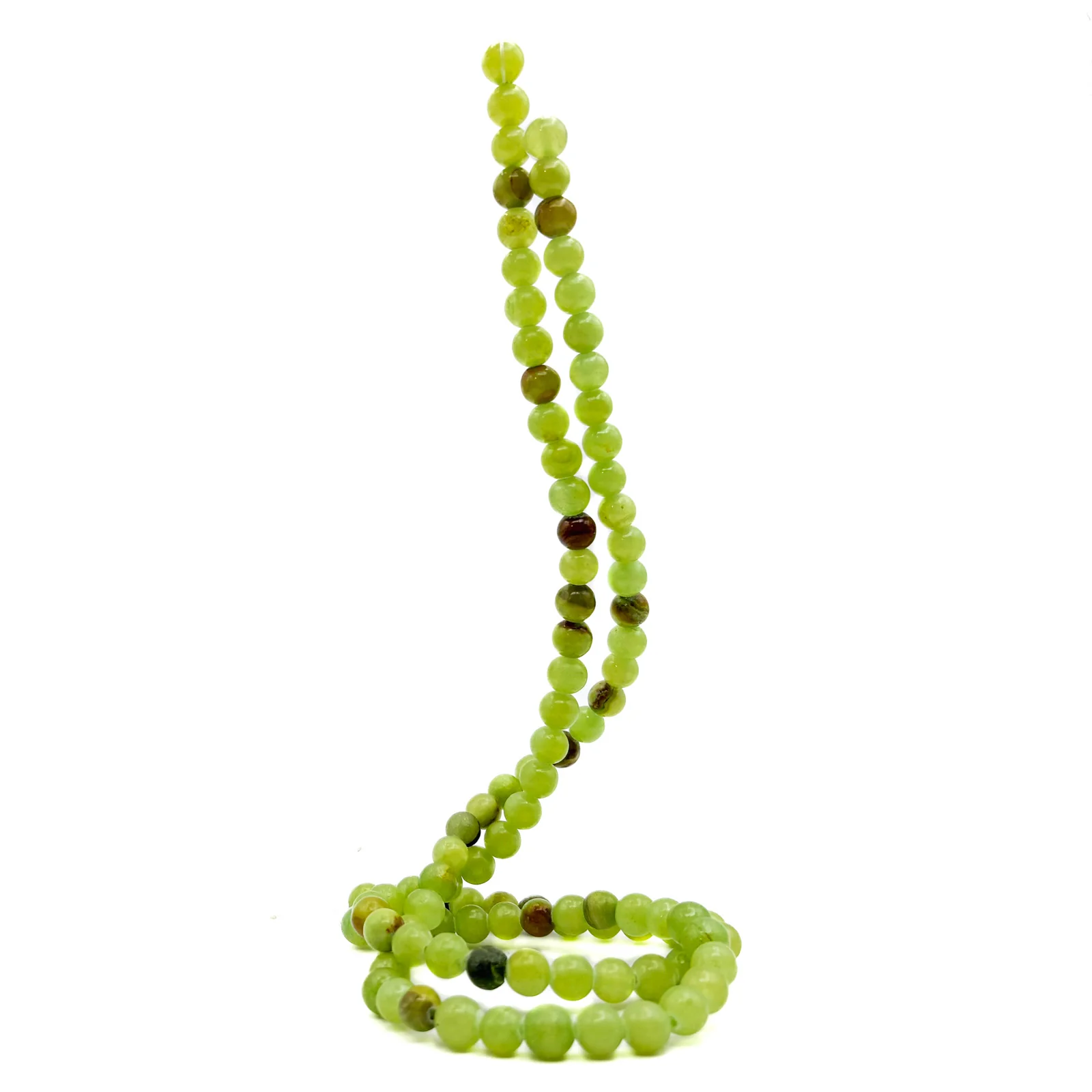 Jade Fire Green 8mm Smooth Rounds Bead Strand - Image 8