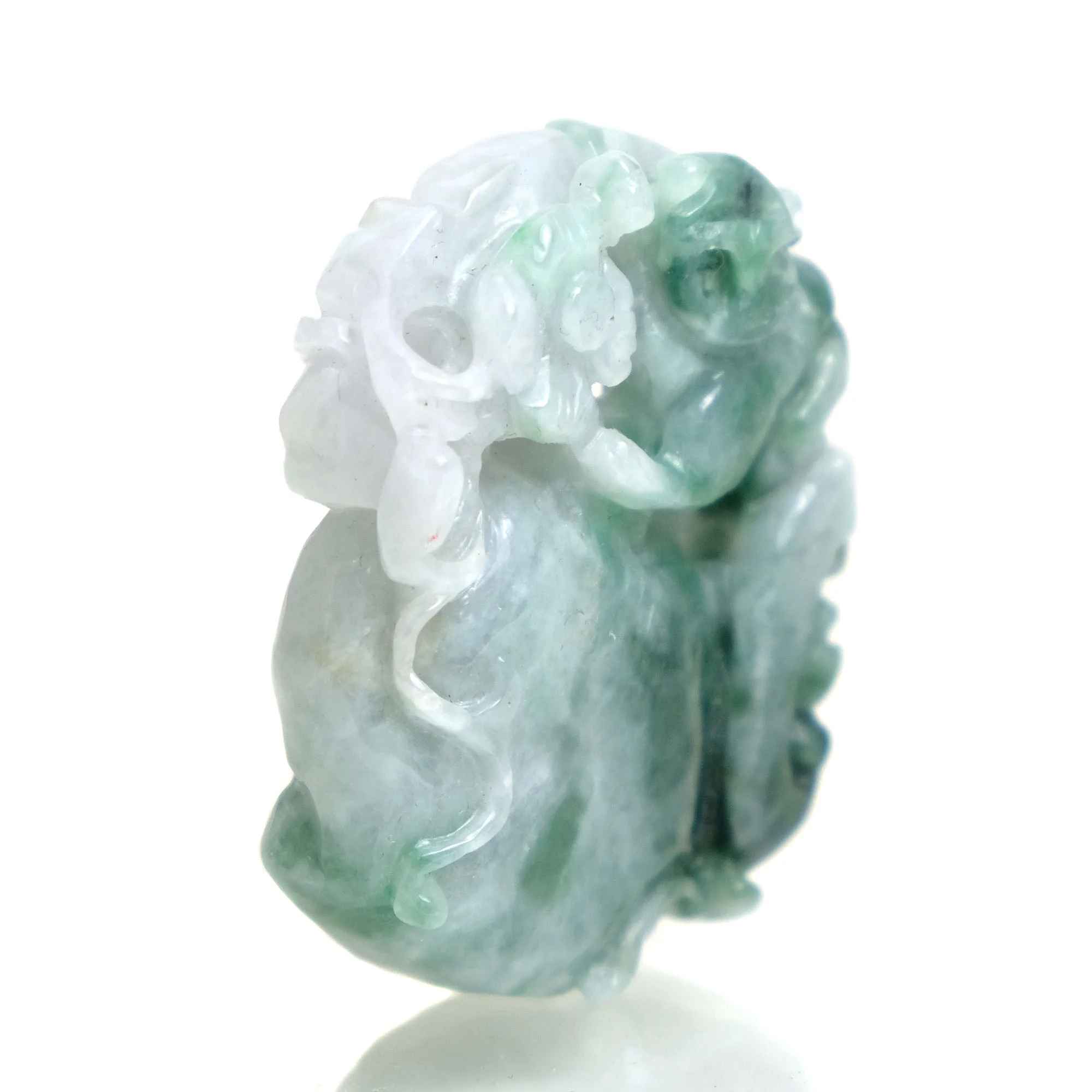 Jade Good Natured Monkey Holding the Peach of Longevity - Image 2
