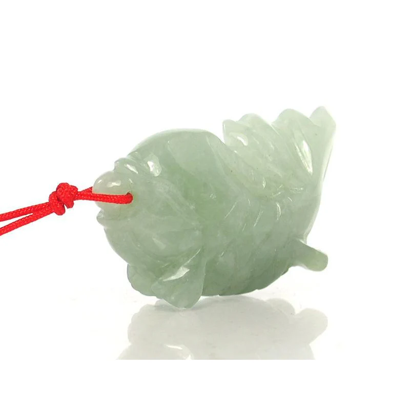 Jade Harmonious Goldfish Pendant - Image 2