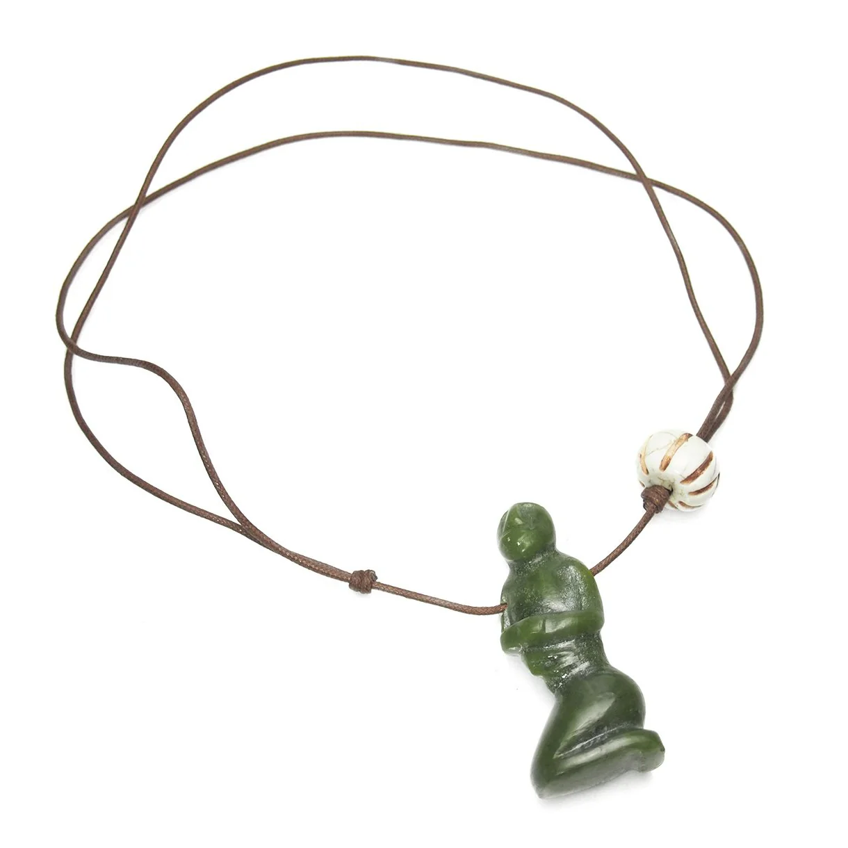 Jade Kneeling Buddha Figure - Image 2