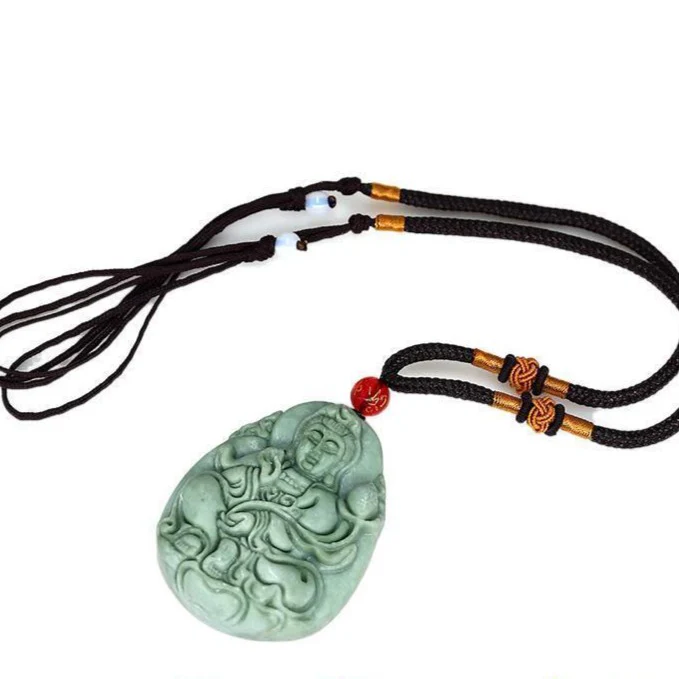 Jade Kwan Yin Pendant Necklace - Image 6