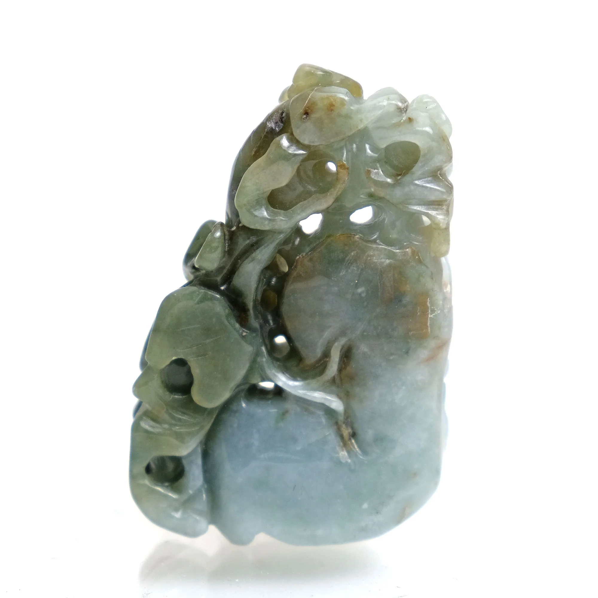 Jade Nephrite Medicine Gourd Pendant with Guardian Animal - Image 3