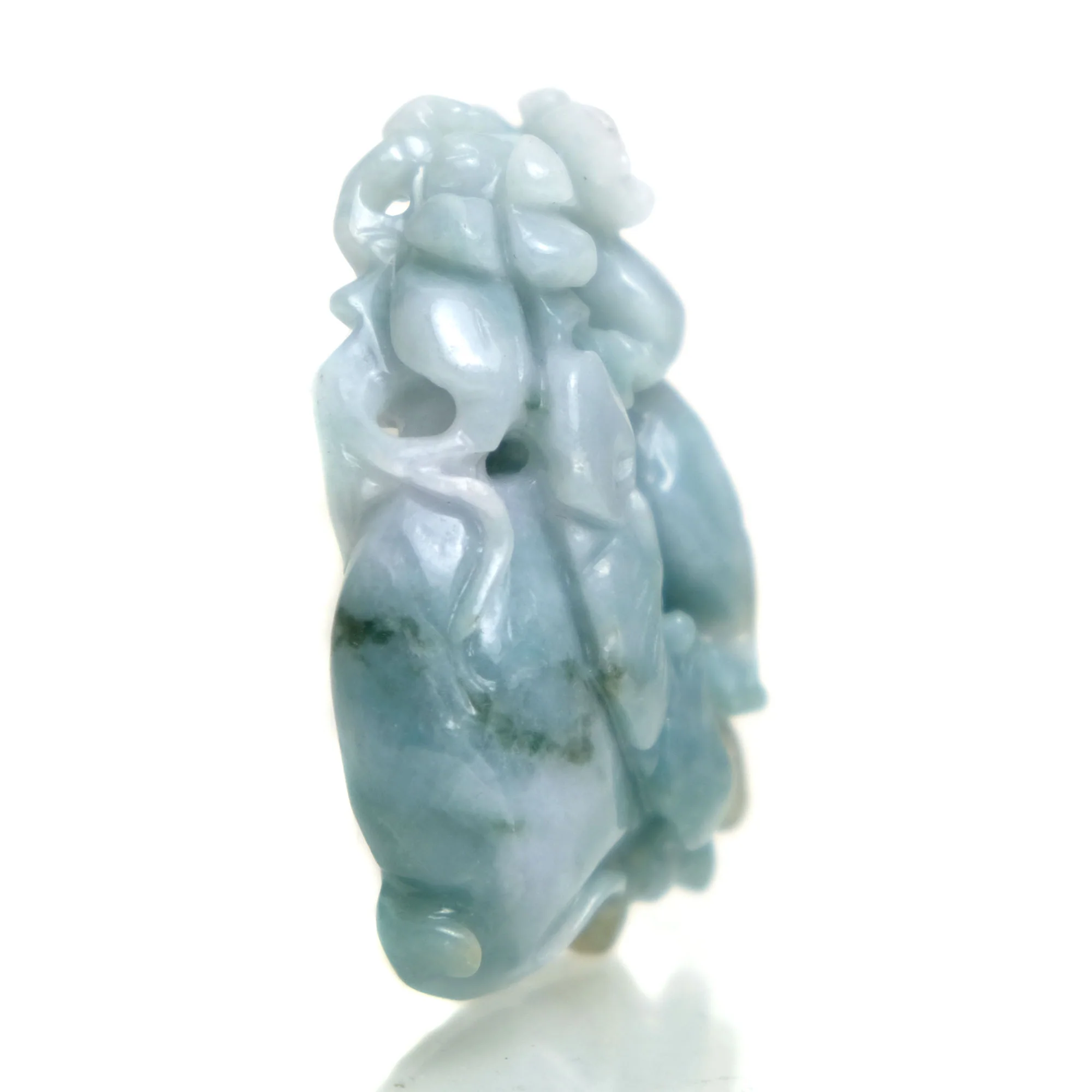 Jade Nephrite Medicine Gourd Pendant with Guardian Animal - Image 2