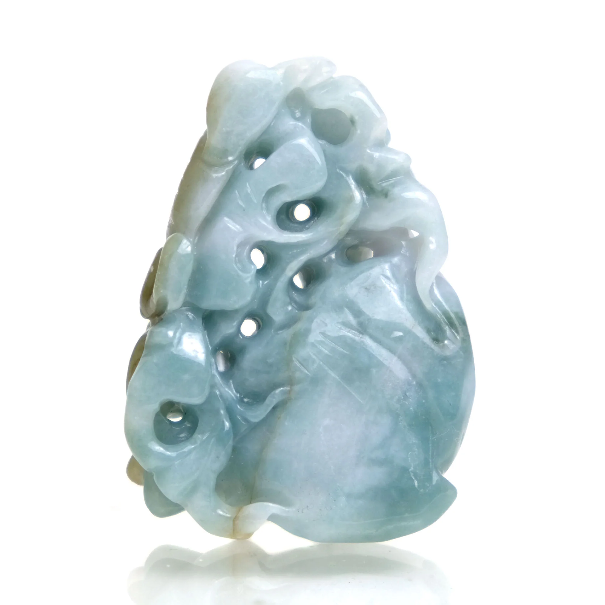 Jade Nephrite Medicine Gourd Pendant with Guardian Animal - Image 3