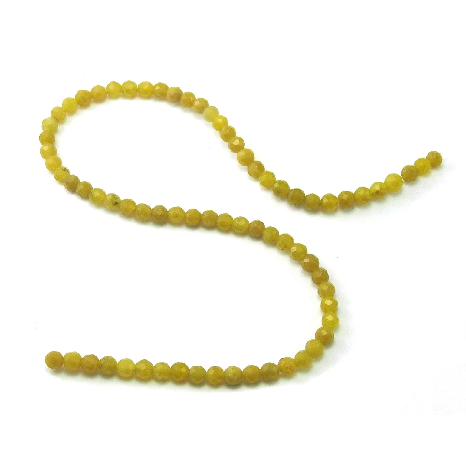 Jade Olive Faceted Rounds 6mm Strand - Image 2