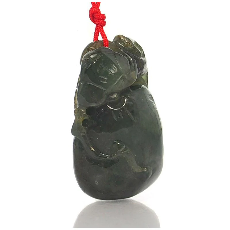 Jade Peach of Longevity Pendant- Medium - Image 2