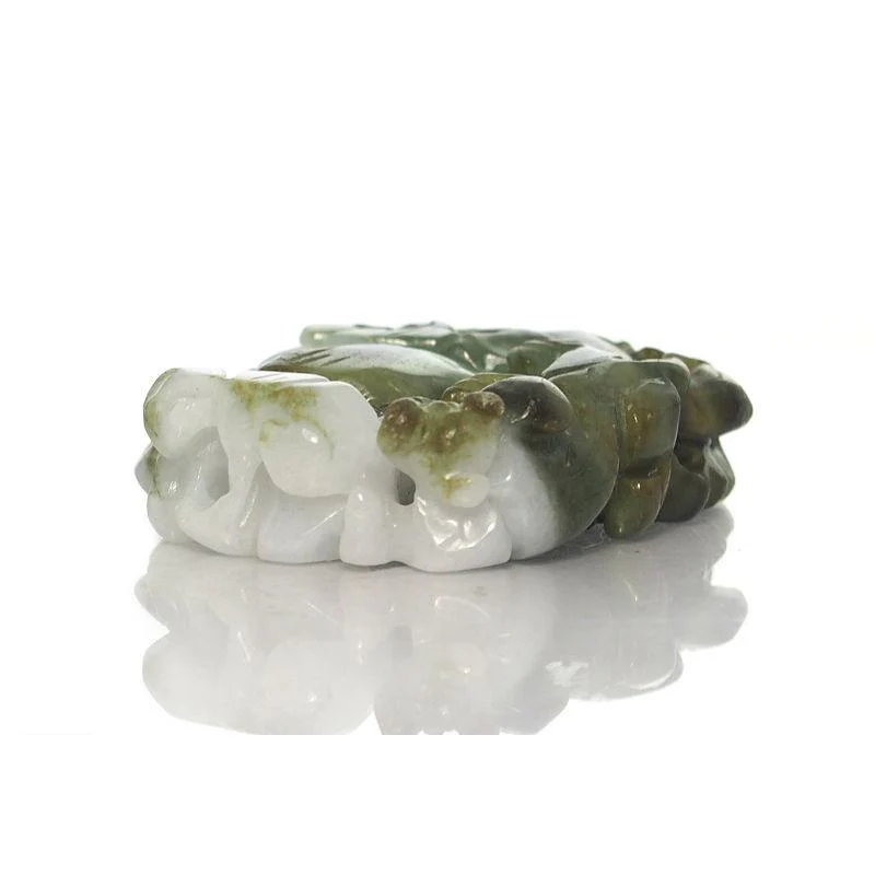 Jade Protective Health Bottle Gourd Pendant with Guardian Animal - Image 5