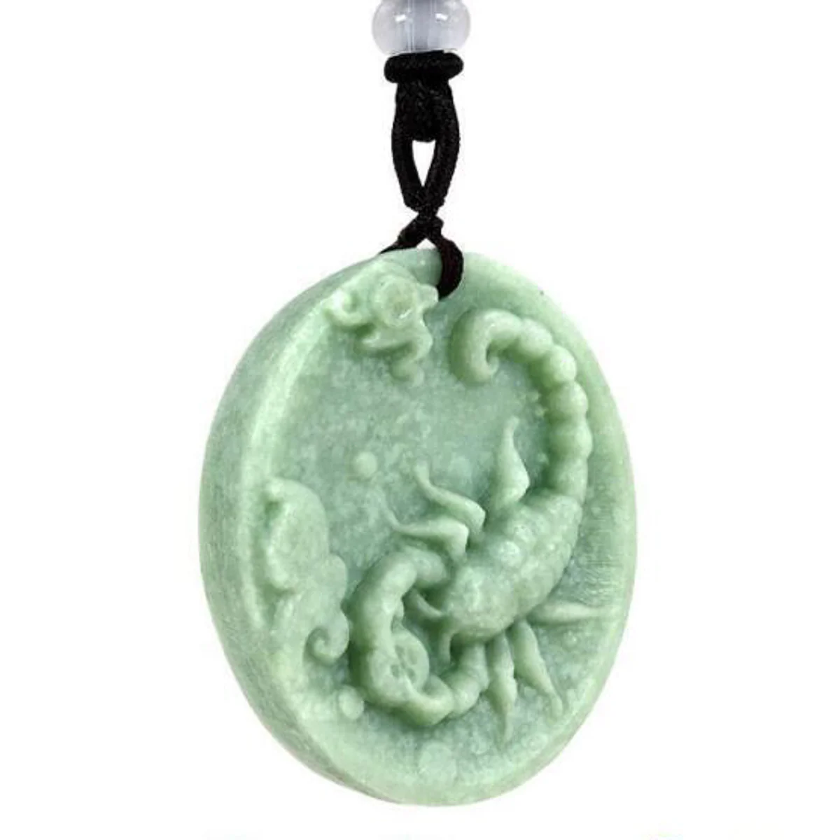 Jade Scorpion / Scorpio Pendant Necklace - Image 4