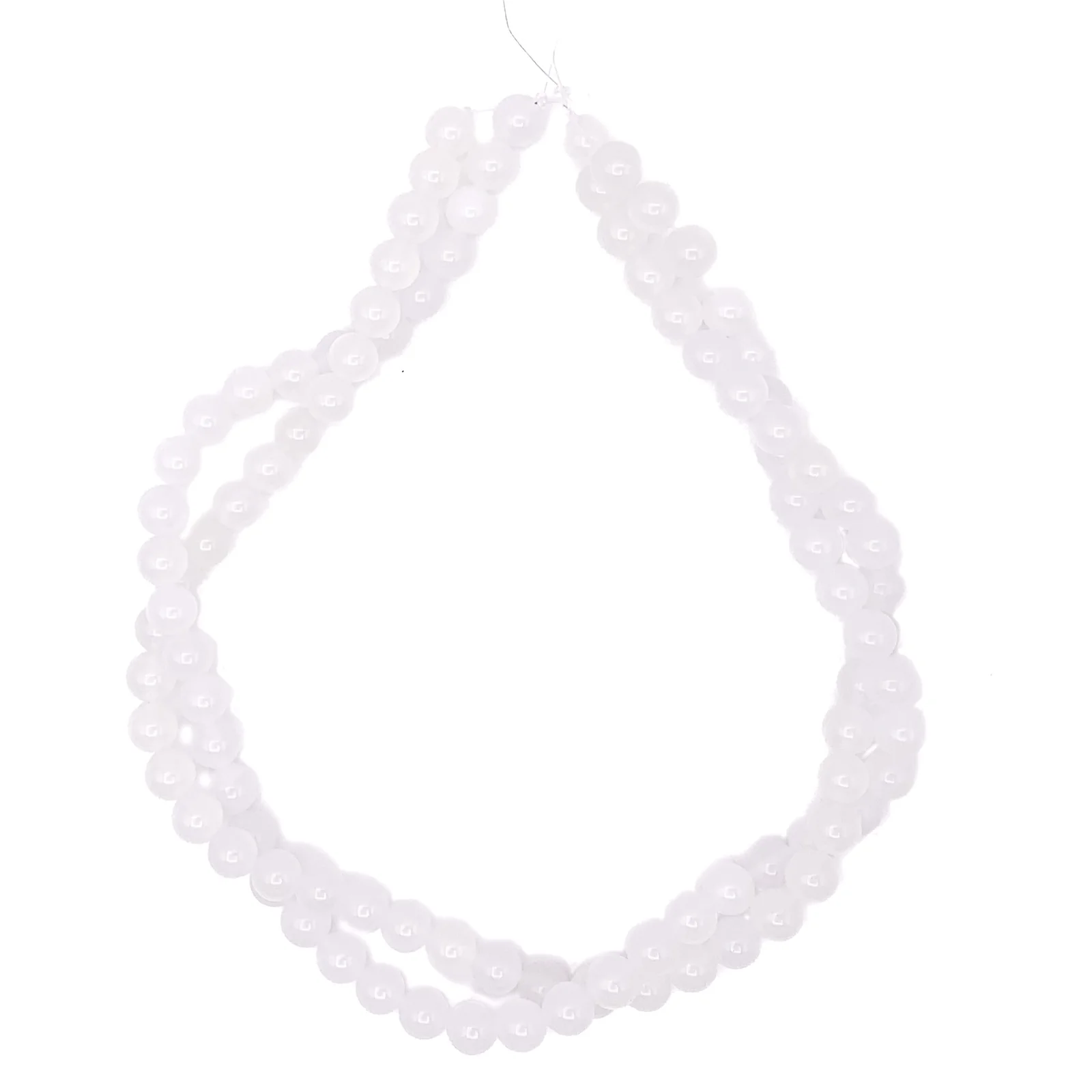 Jade White AAA 9mm Smooth Rounds Bead Strand - Image 7