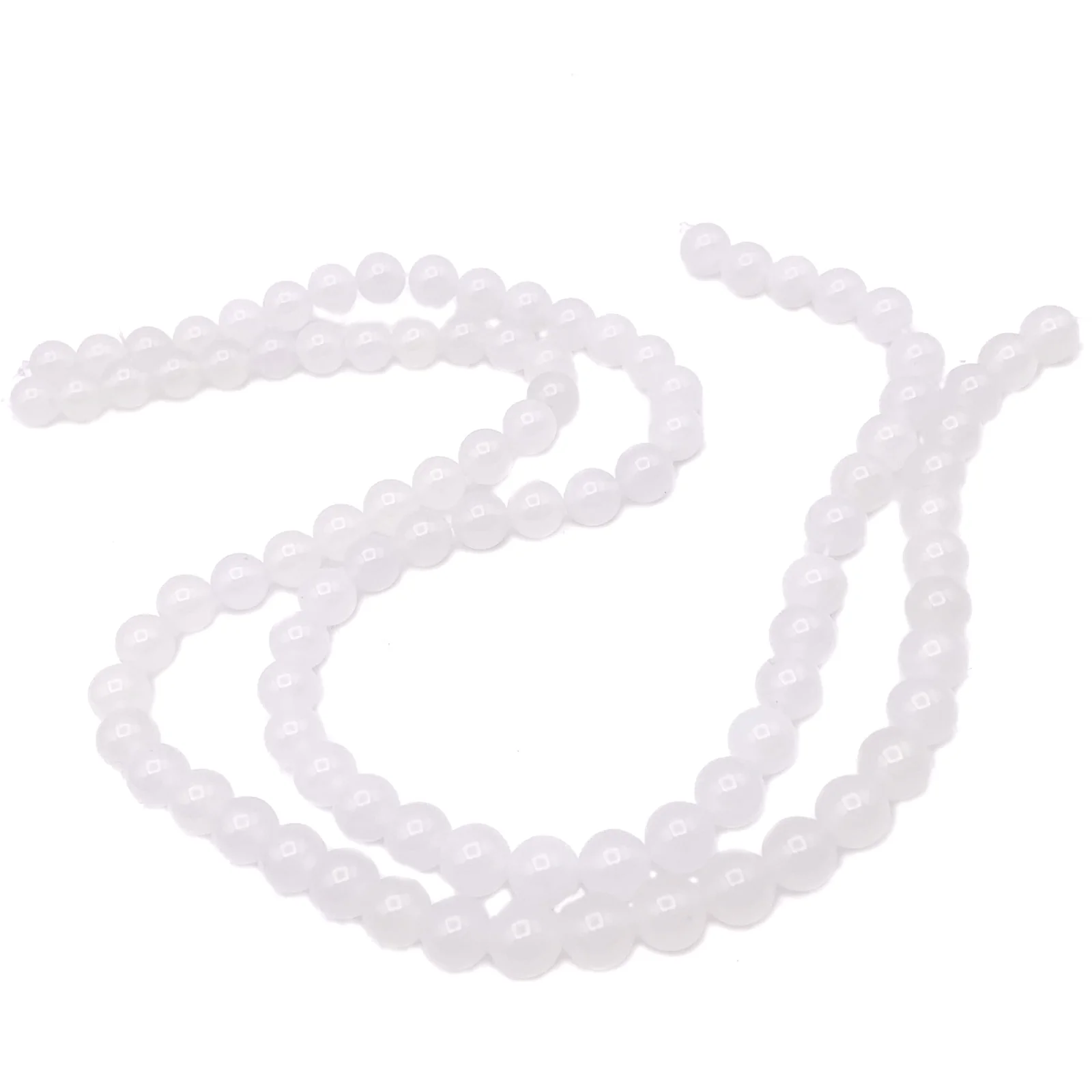 Jade White AAA 9mm Smooth Rounds Bead Strand - Image 8