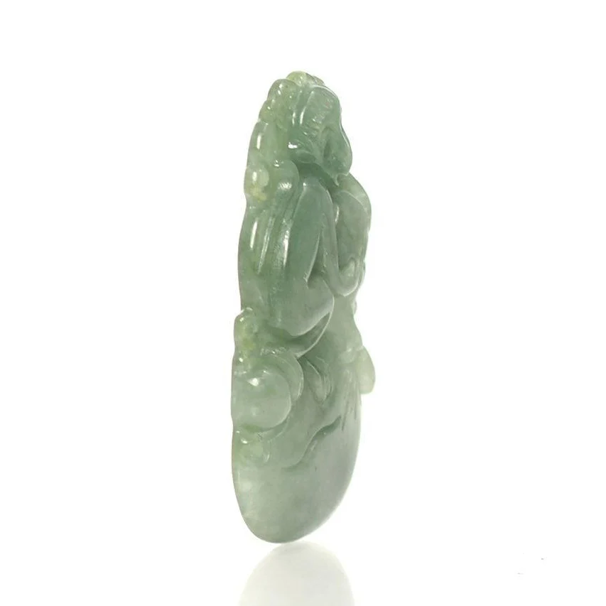 Jade Zodiac Fine Nephrite Pendant, Monkey - Image 3