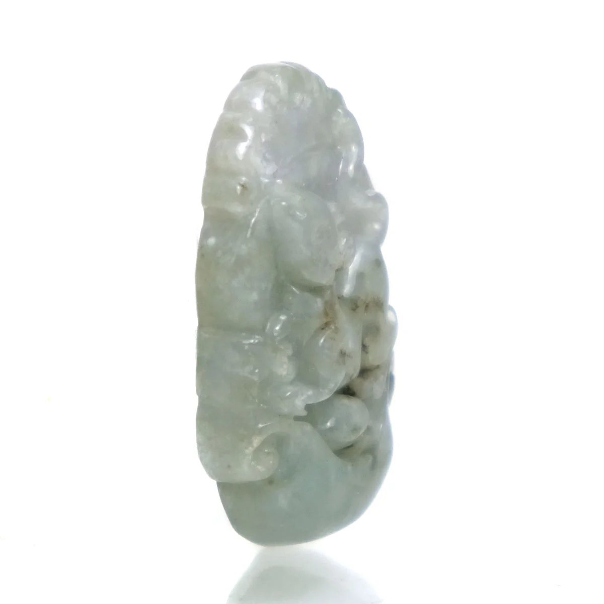 Jade Zodiac Fine Nephrite Pendant, Rat #2 - Image 2