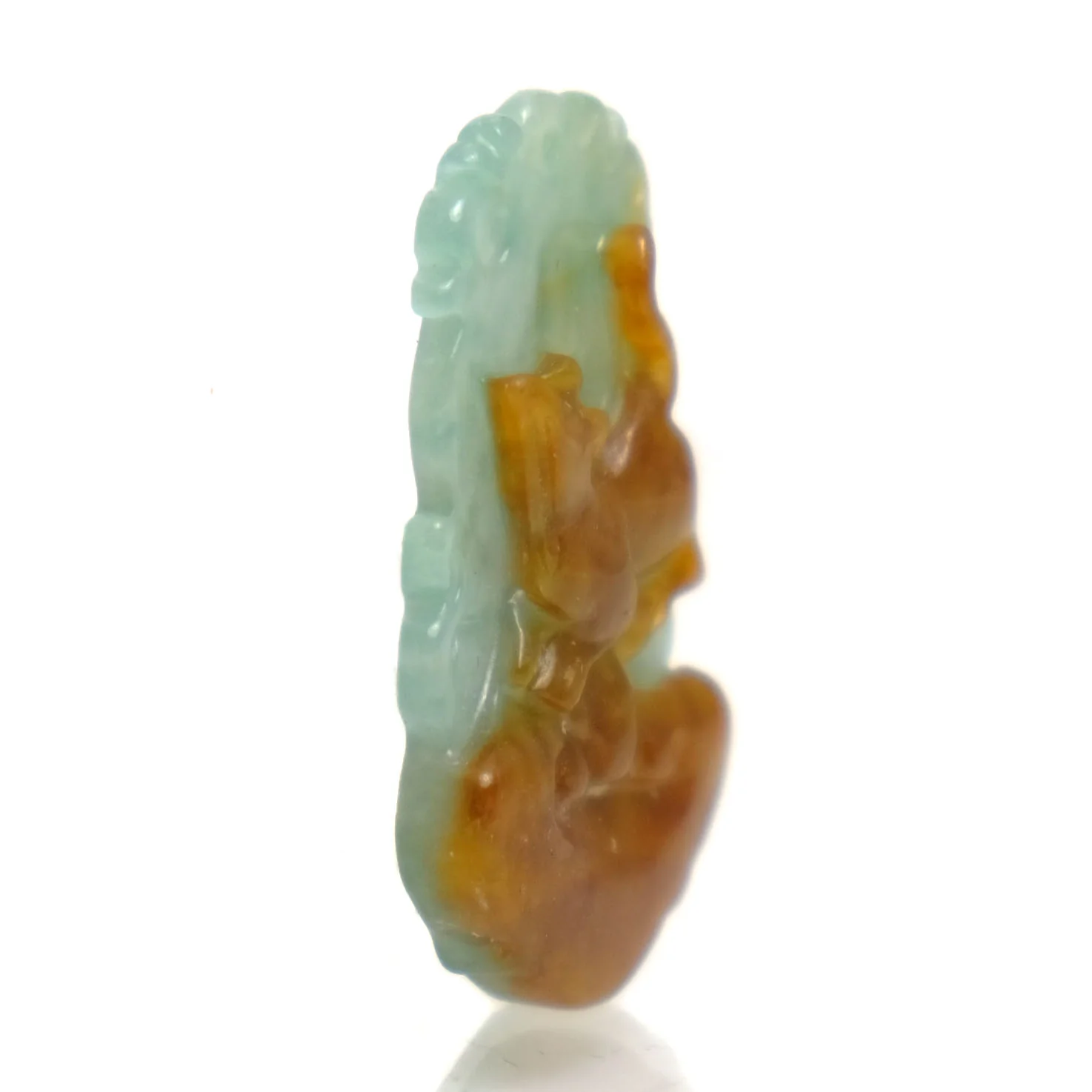 Jade Zodiac Fine Nephrite Pendant, Rat #3 - Image 2