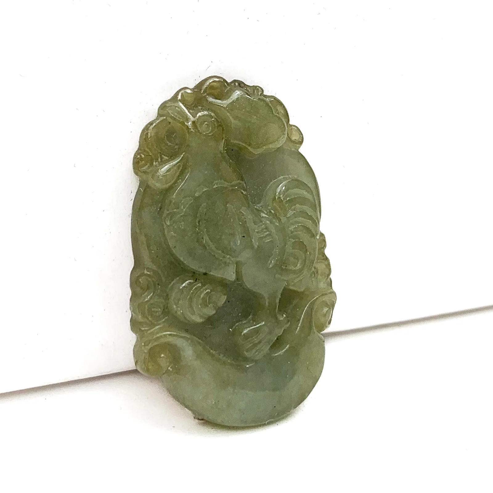 Jade Zodiac Rooster Fine Nephrite Pendant - Image 2
