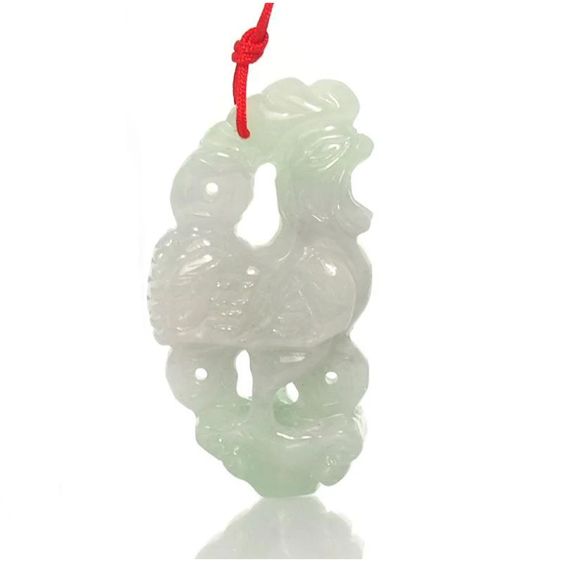 Jade Zodiac Rooster Pendant- Large - Image 3