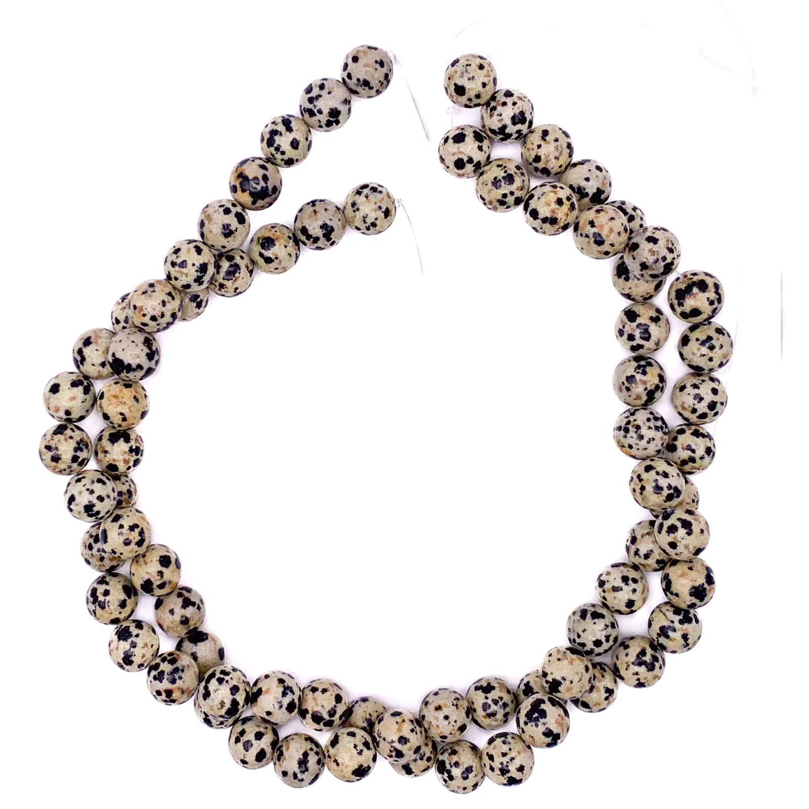 Jasper Dalmatian 10.5mm Smooth Rounds Bead Strand - Image 9