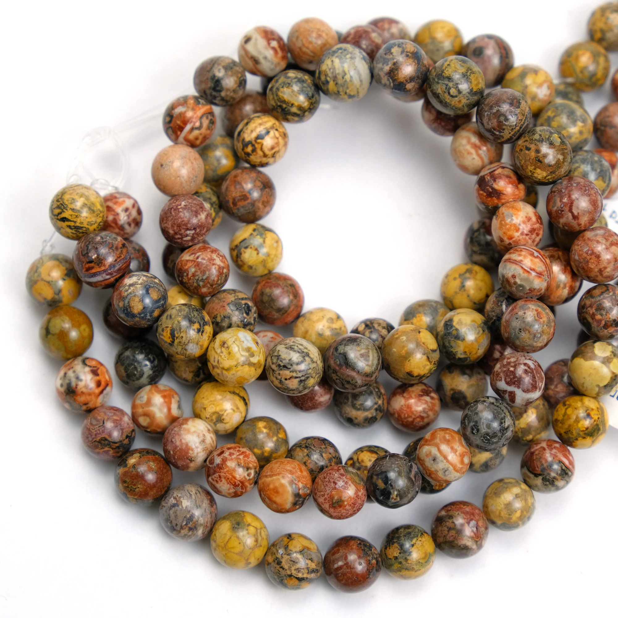 Jasper Leopard 10mm Smooth Rounds - Image 2