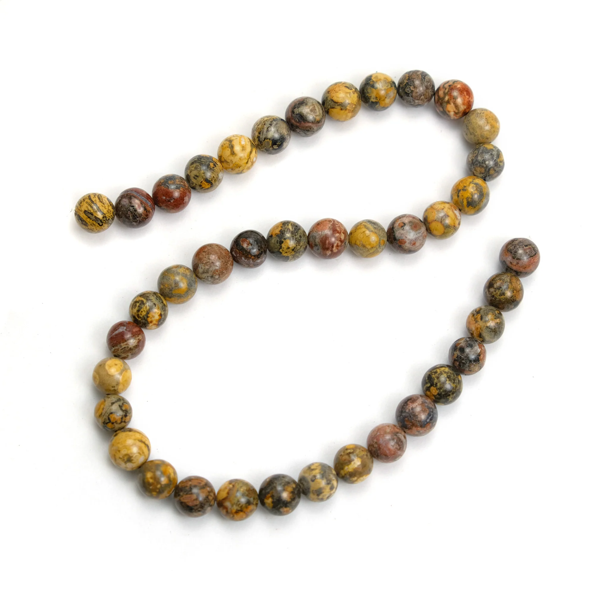 Jasper Leopard 10mm Smooth Rounds - Image 3
