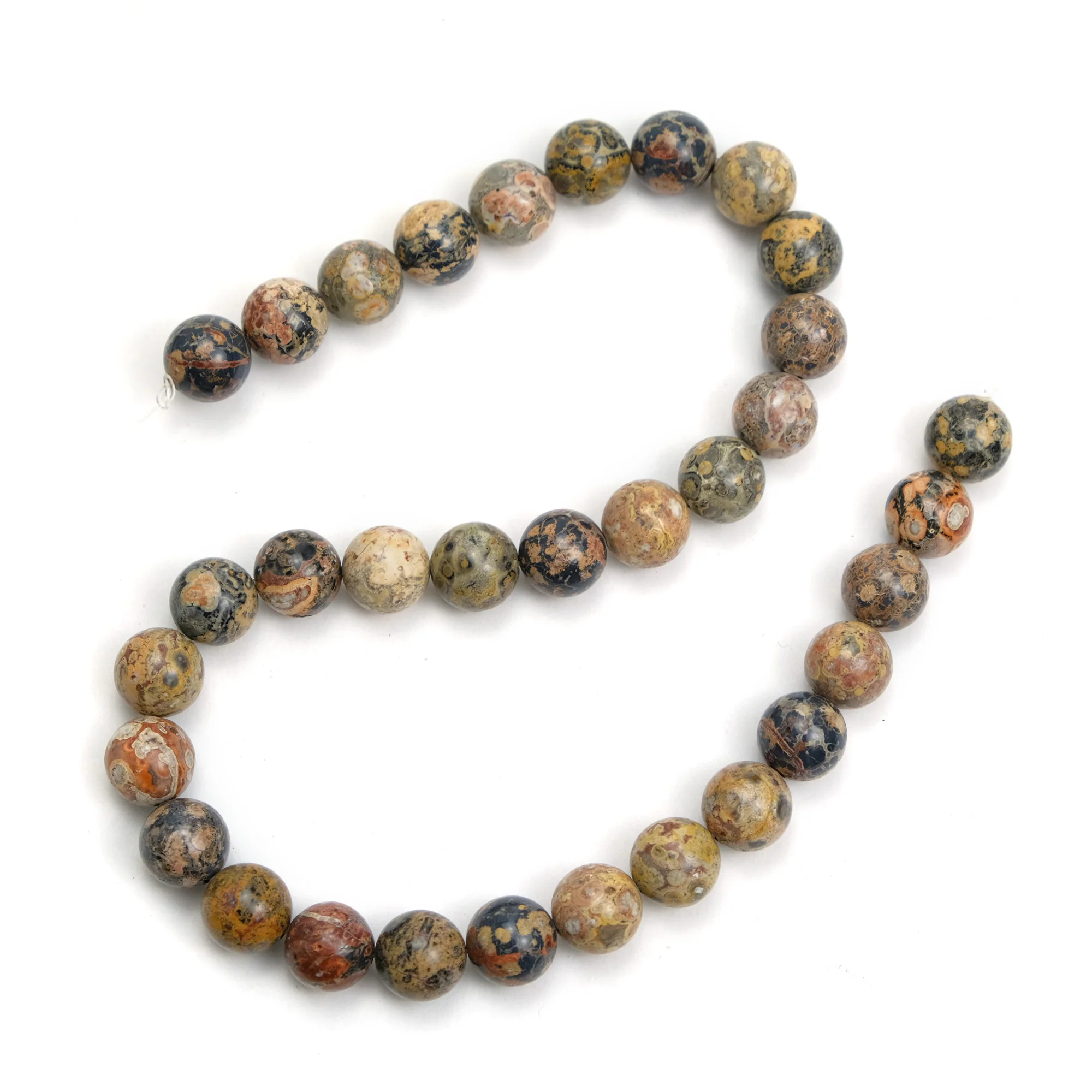 Jasper Leopard 12mm Smooth Rounds - Image 3