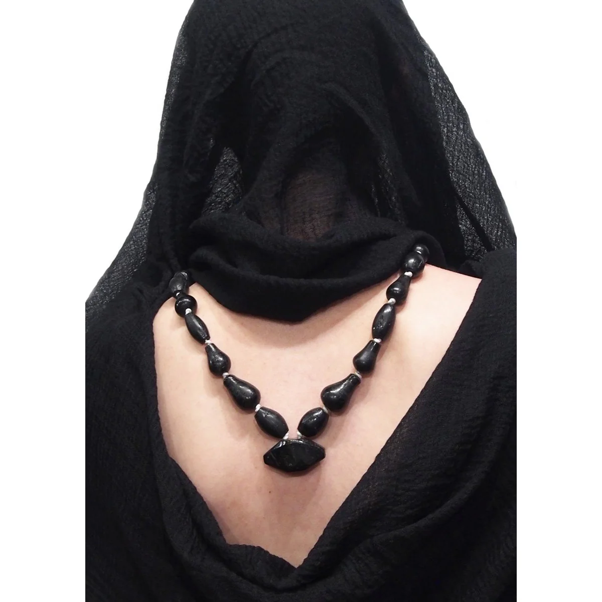 Jet Heirloom Talismanic Strand Necklace 2 - Image 2