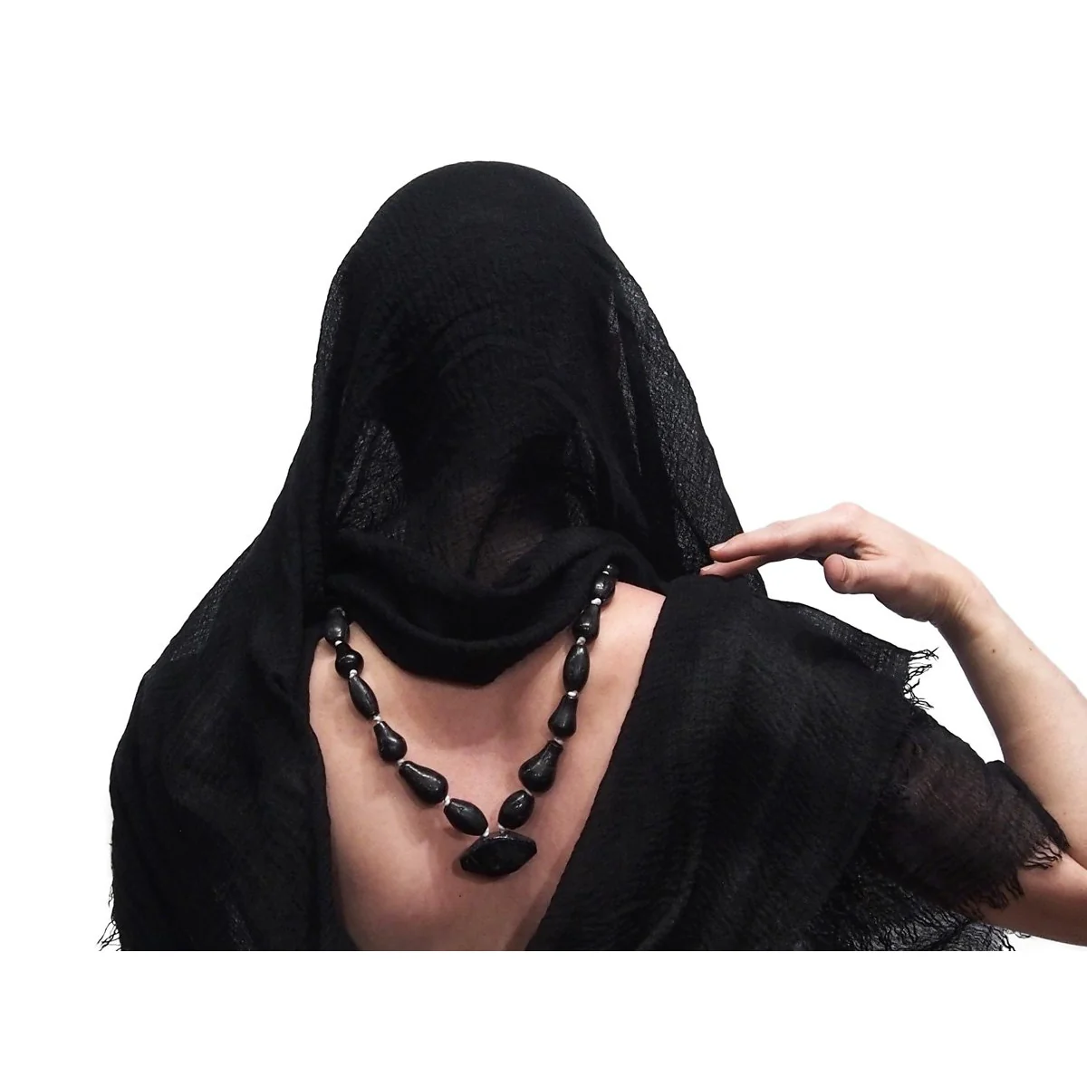 Jet Heirloom Talismanic Strand Necklace 2 - Image 3