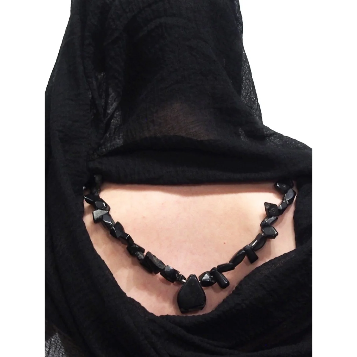 Jet Heirloom Talismanic Strand Necklace 3 - Image 4