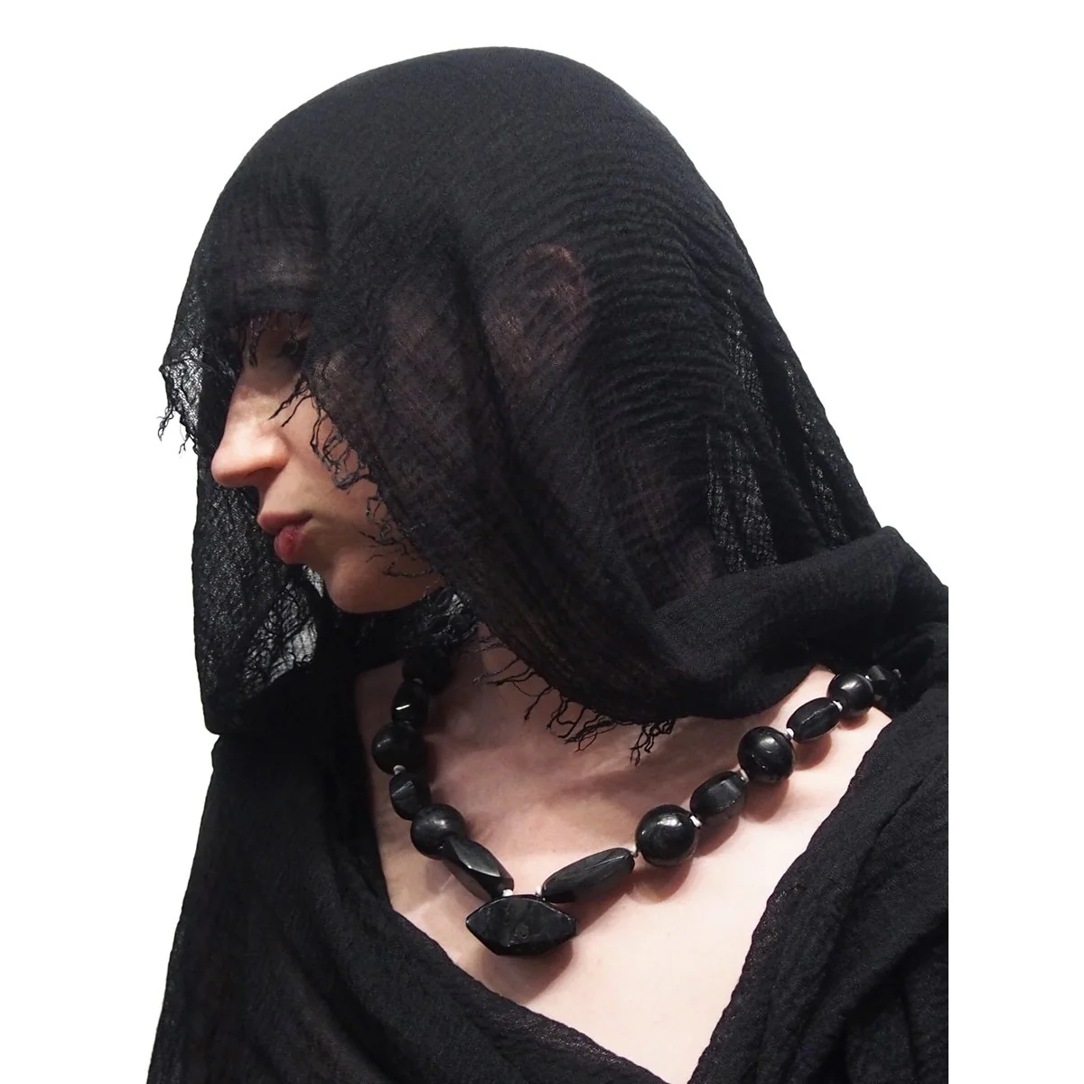 Jet Heirloom Talismanic Strand Necklace 4 - Image 4