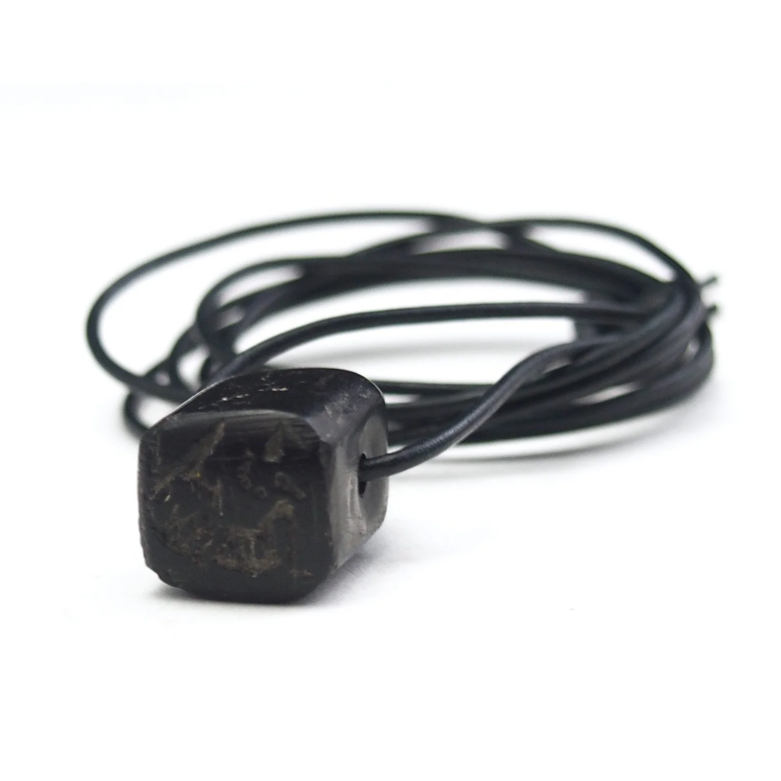 Jet Talismanic Heirloom Beads Antique Necklace C - Image 5