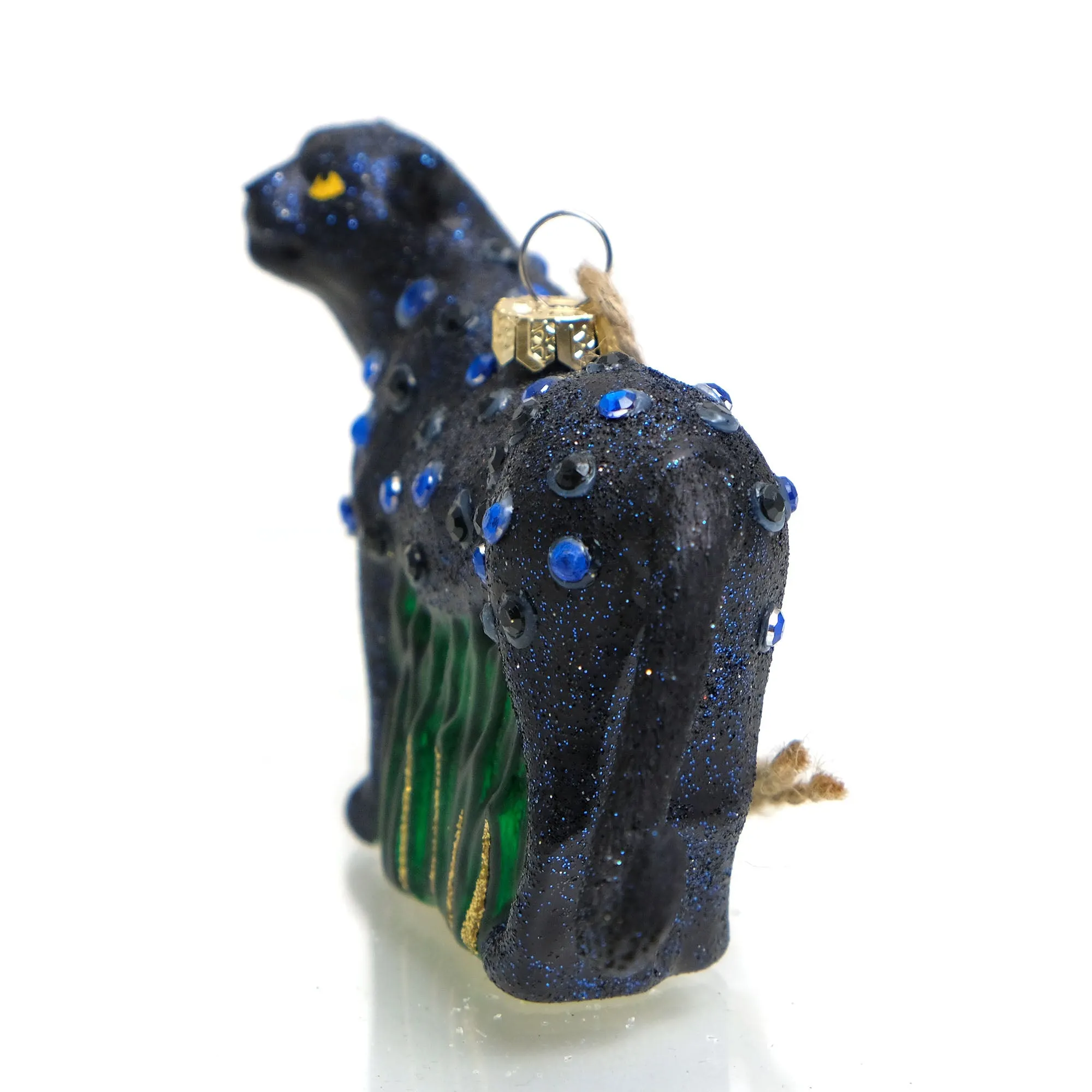 Jeweled Panther Glass Ornament - Image 2