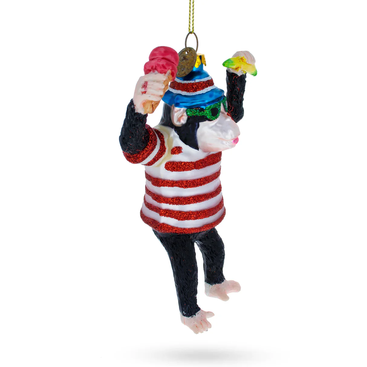 Indulge Yourself: Monkey with Banana and Ice Cream Ornament PS - Image 2