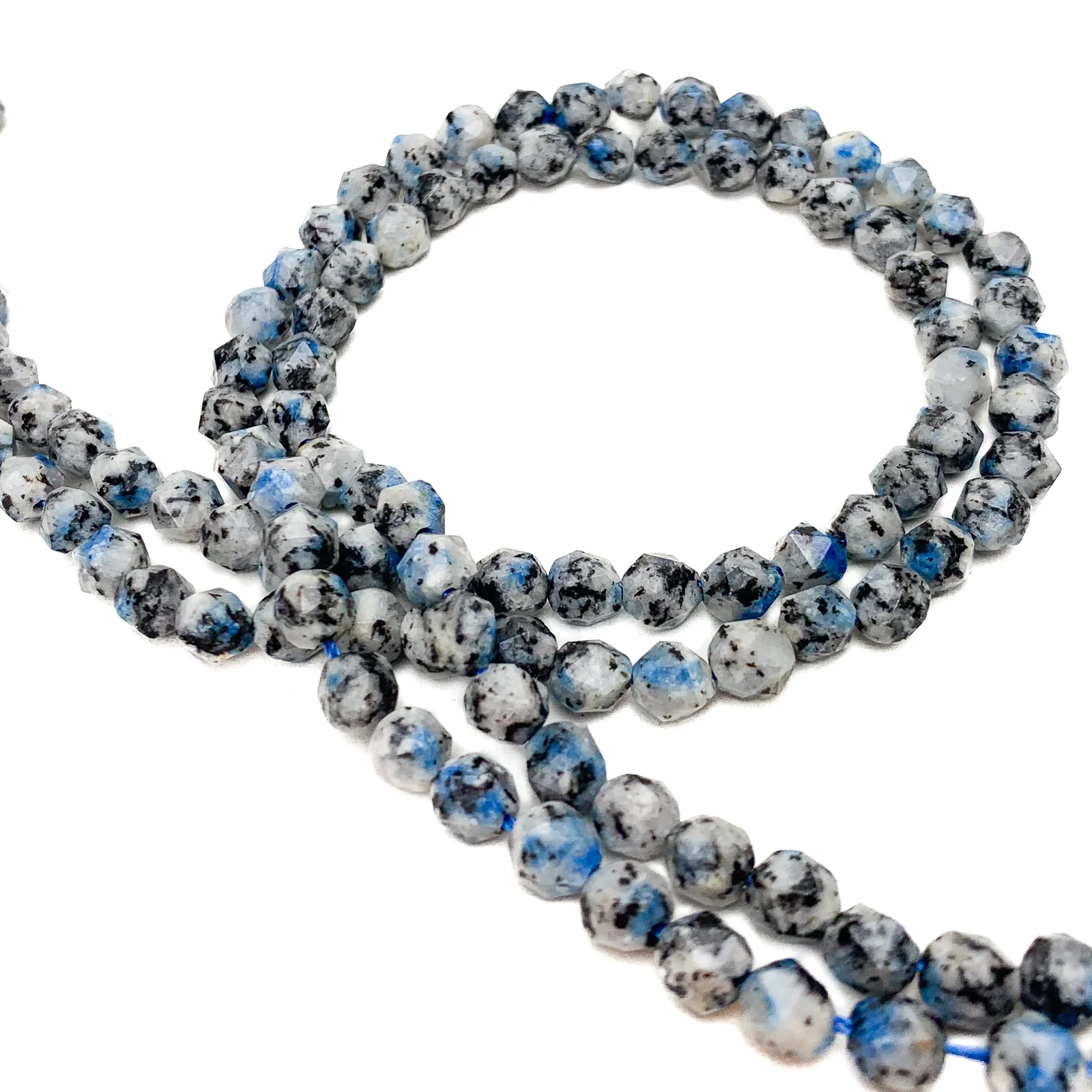 K2 Granite 5.5mm Faceted Rounds Bead Strand - Image 6