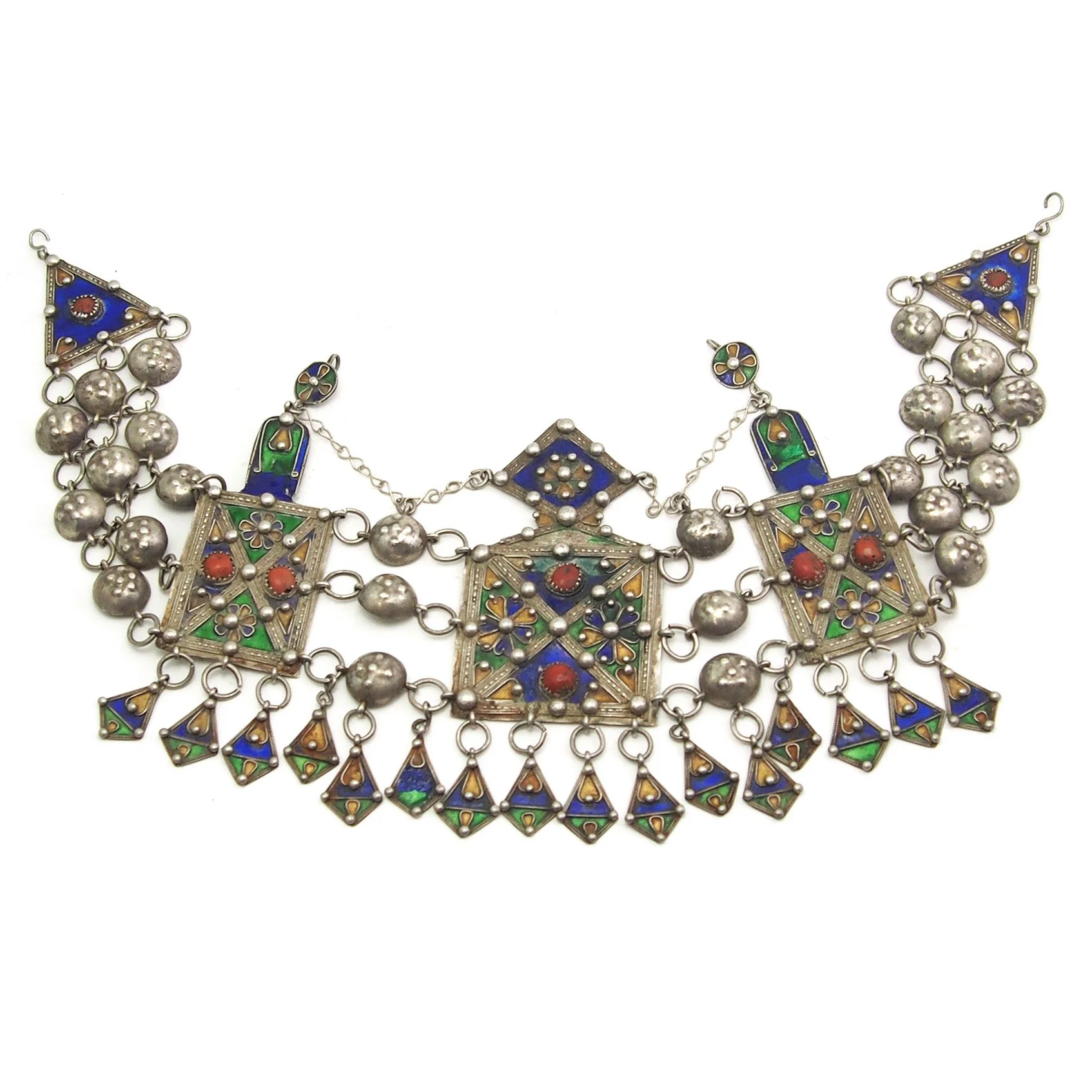 Kabyle Enamel Chain-Link Crown - Image 4