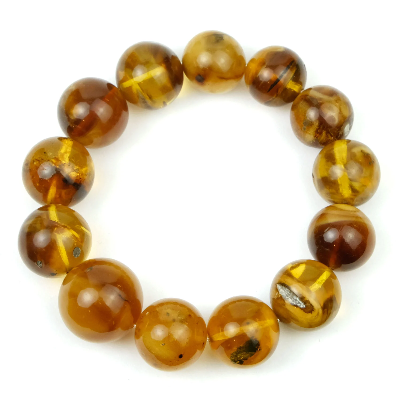 Kachin Amber Stretch Bracelet 14-18mm - Image 4
