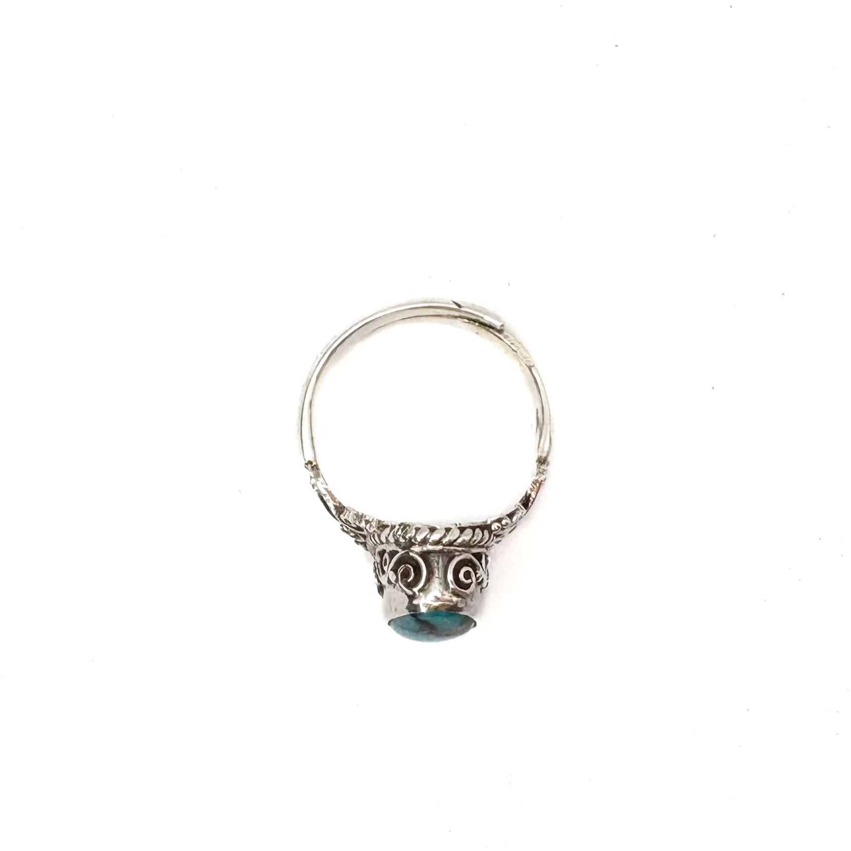 Kingman Turquoise Sterling Silver Adjustable Ring - Image 4