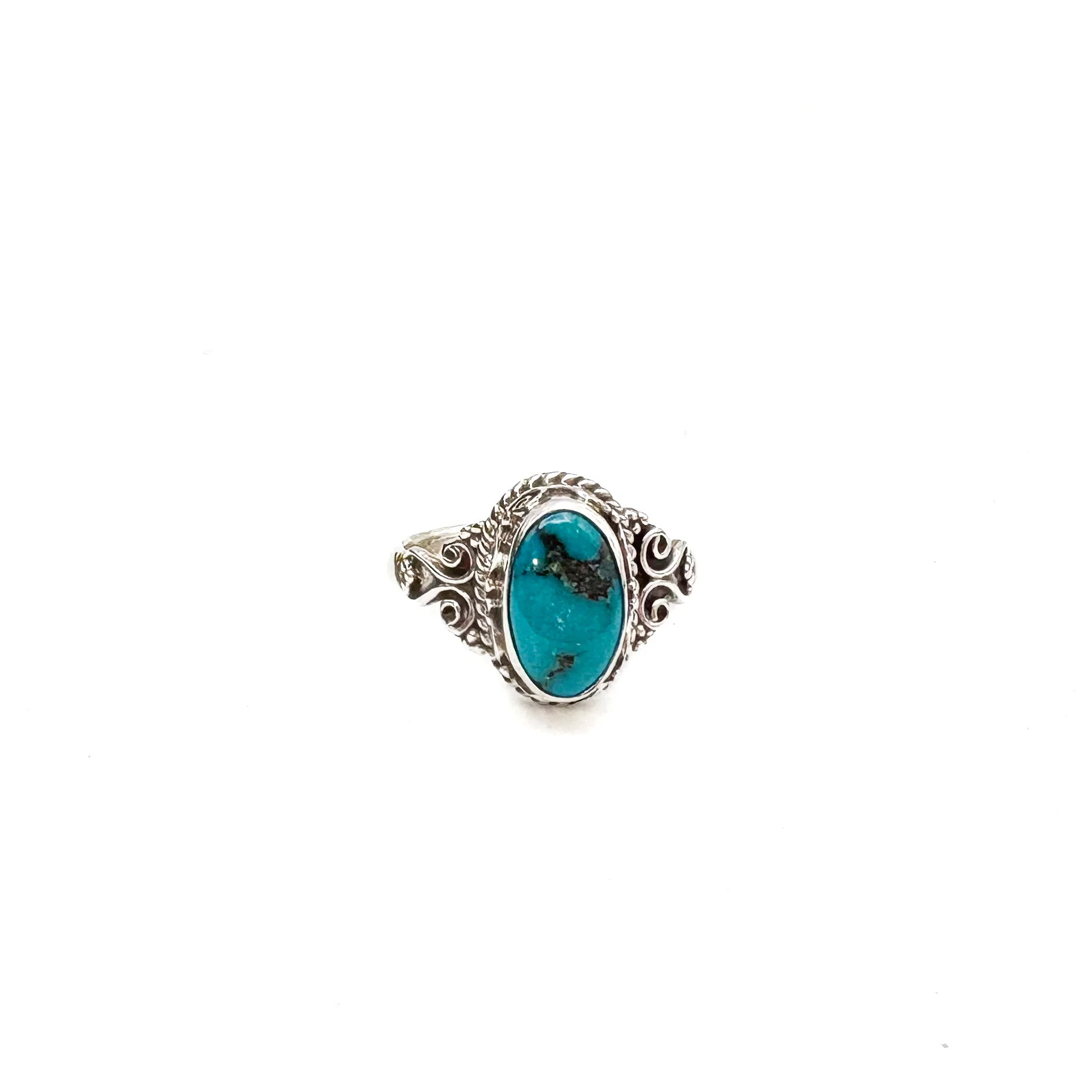 Kingman Turquoise Sterling Silver Adjustable Ring - Image 8