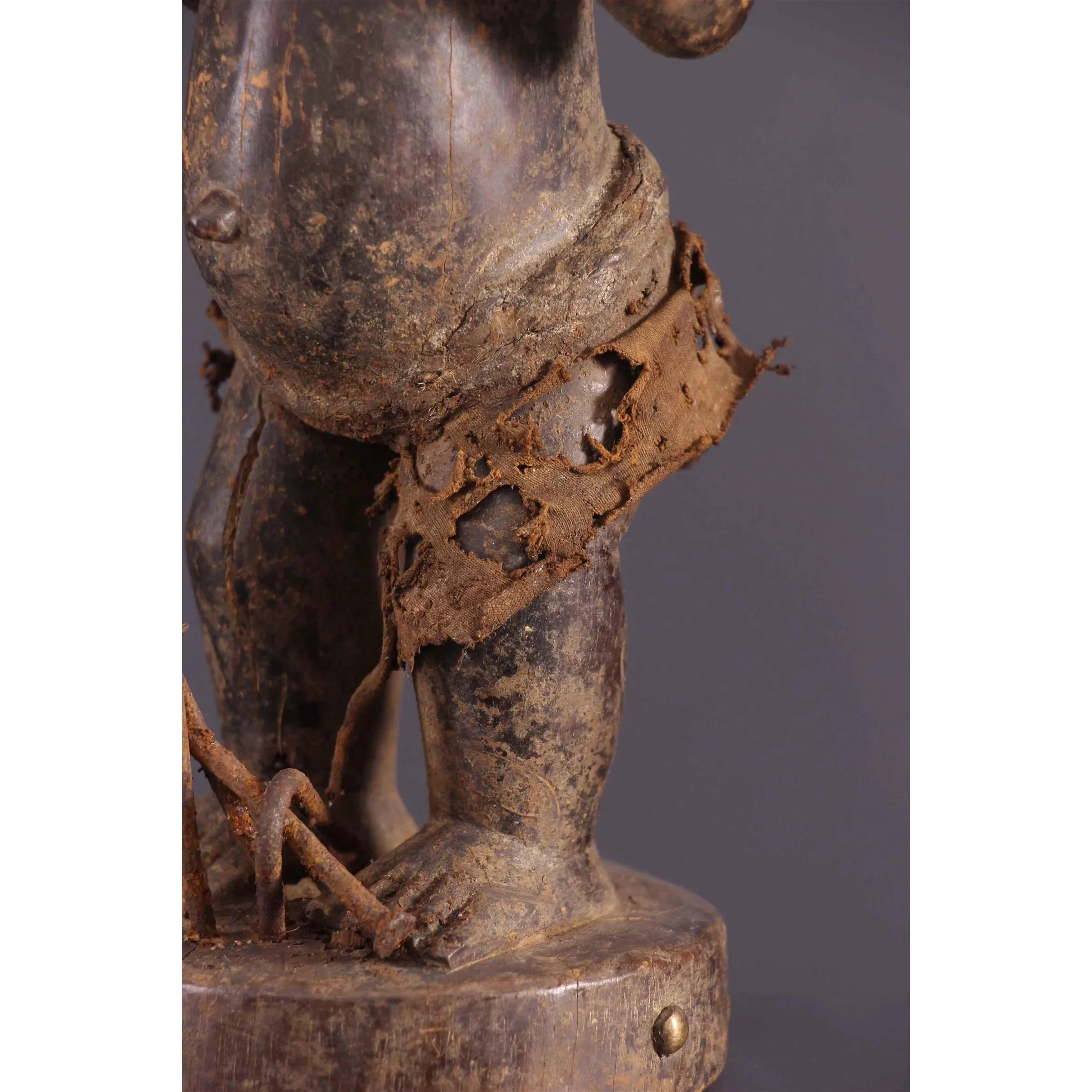 Kongo Maternity Nkondi / Nkisi Power Statue, Congo #987 - Image 12