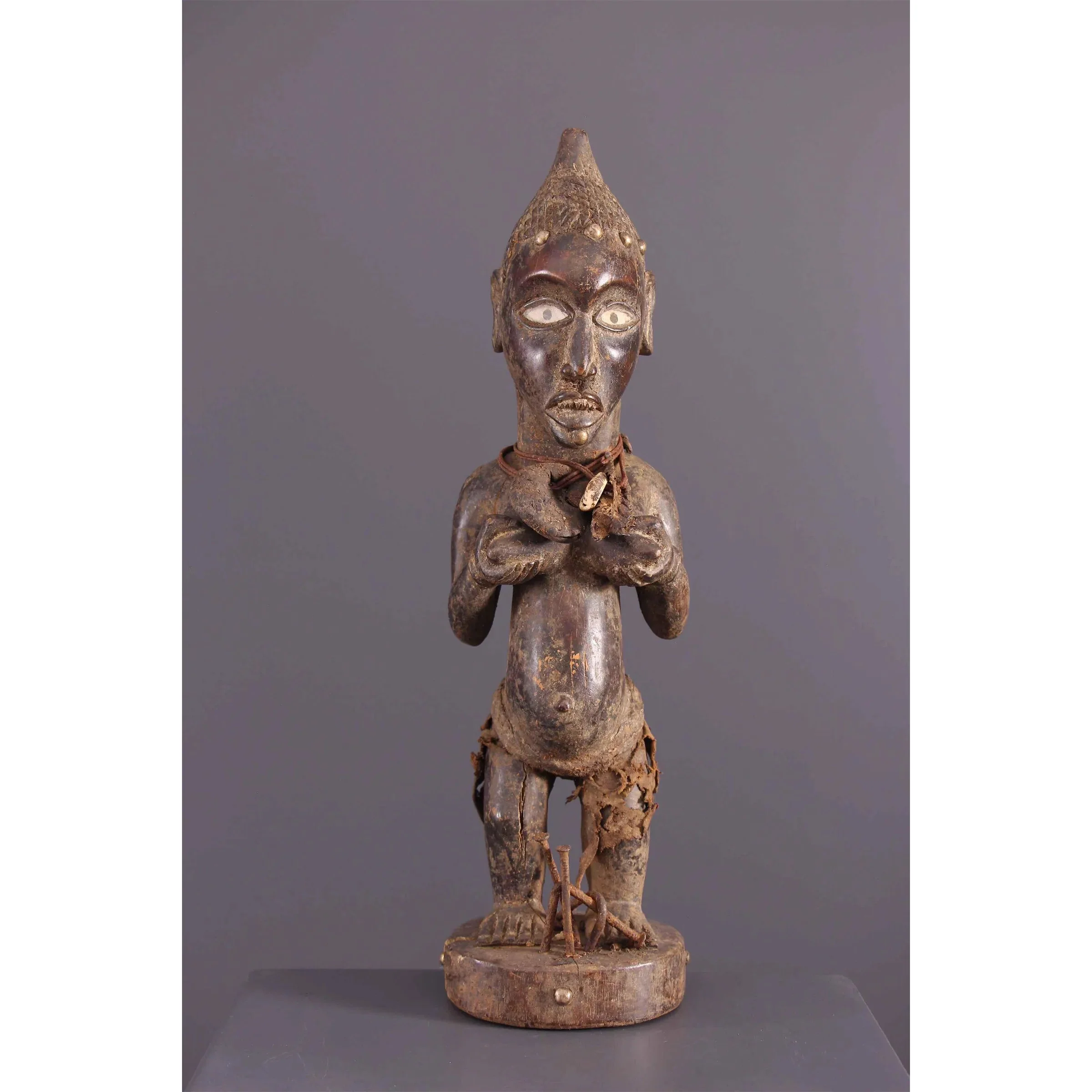 Kongo Maternity Nkondi / Nkisi Power Statue, Congo #987 - Image 2